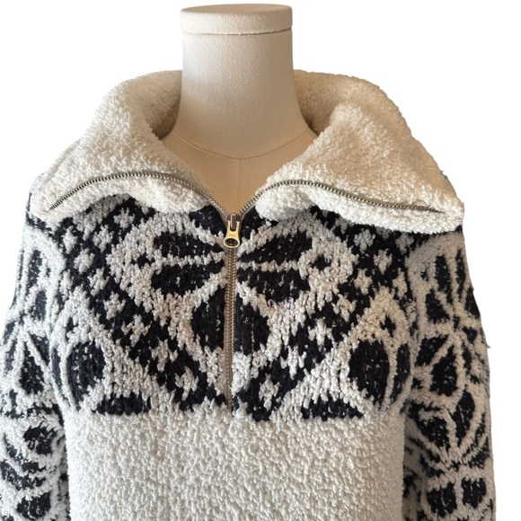 Pilcro x Anthropologie - Maia Cropped Quarter-Zip Pullover Cozy Sweater Sz S - Picture 4 of 9